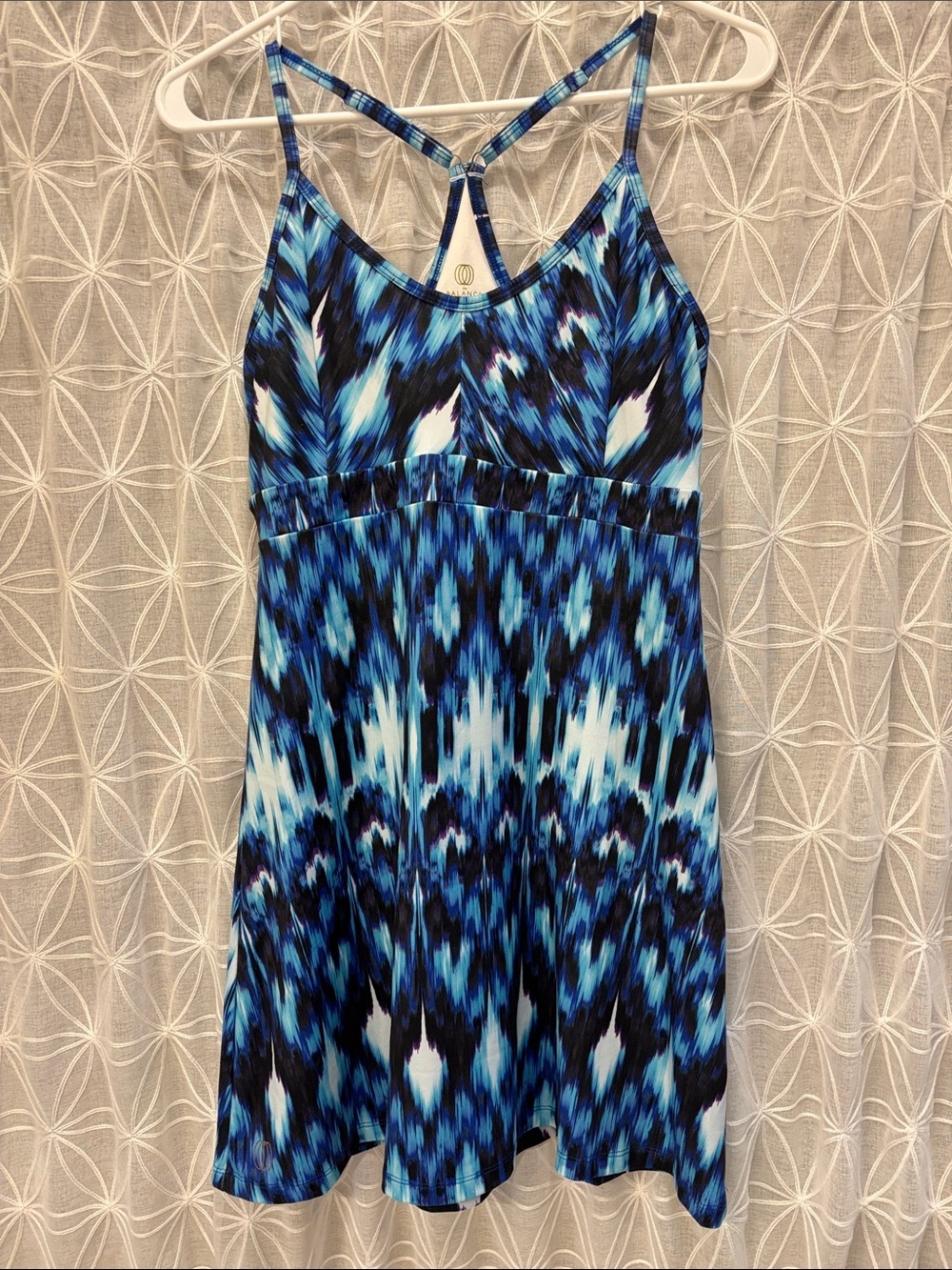 Balance Collection Blue and Aqua Strappy Racerback Dress